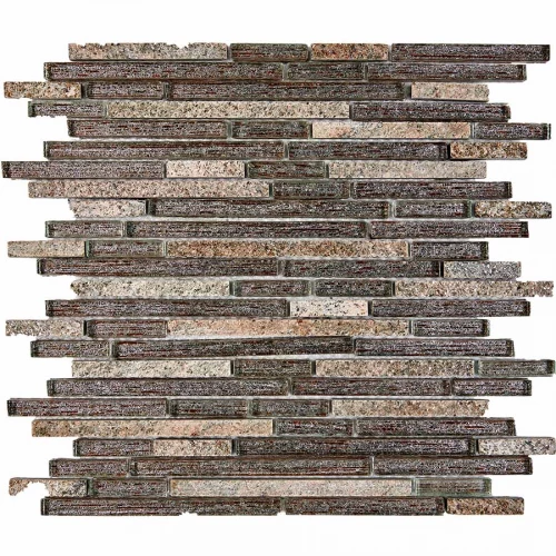 Мозаика из мрамора и стекла Pixel mosaic Камень и стекло чипы 10x48 98 148 мм сетка Pix726 30х28,6 см