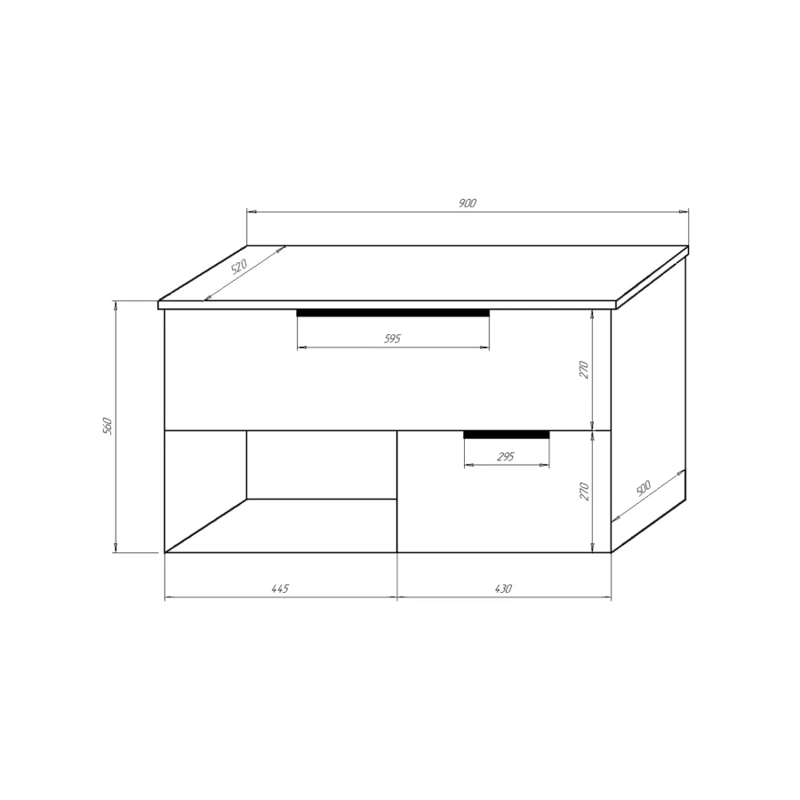 Тумба подвесная Azario Gris 90 с нишей цвет дуб веллингтон CS00080423 90х50х56 см