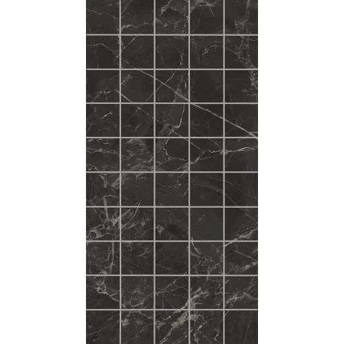 Декор чипсет Kerama Marazzi Коррер обрезной глянцевый чёрный KMD2PTG004BR 60x30 см