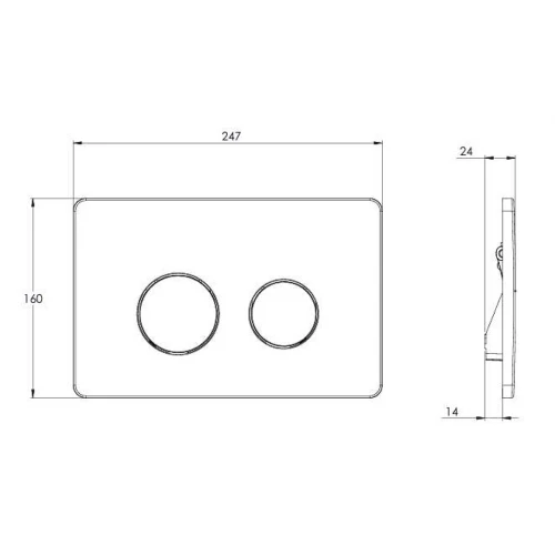 Кнопка смыва Azario двойная круглая цвет белый AZ-8200-0085 AZ-P57-0130