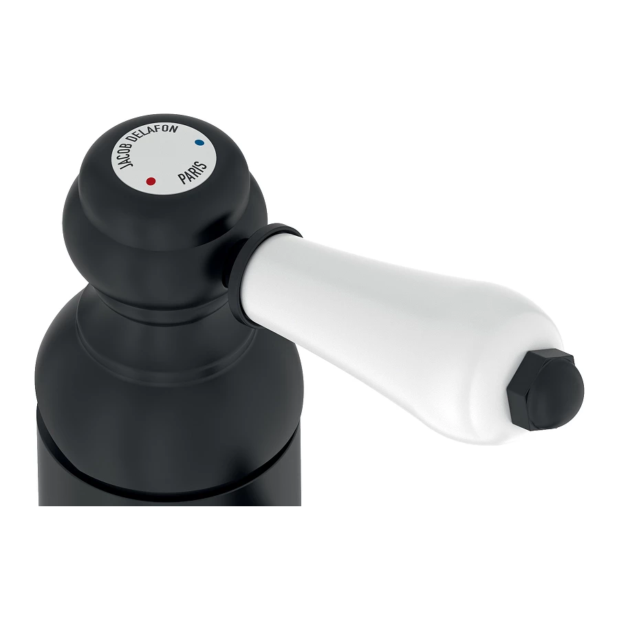 Смеситель для раковины Jacob Delafon Louise без донного клапана матовый черный E24360-BL