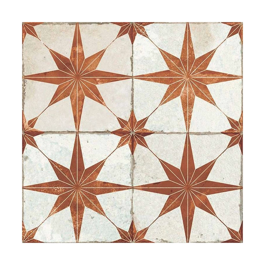 Керамогранит Etili Seramik Scintilla Paprika Orange Pre-cut оранжевый 45x45 см