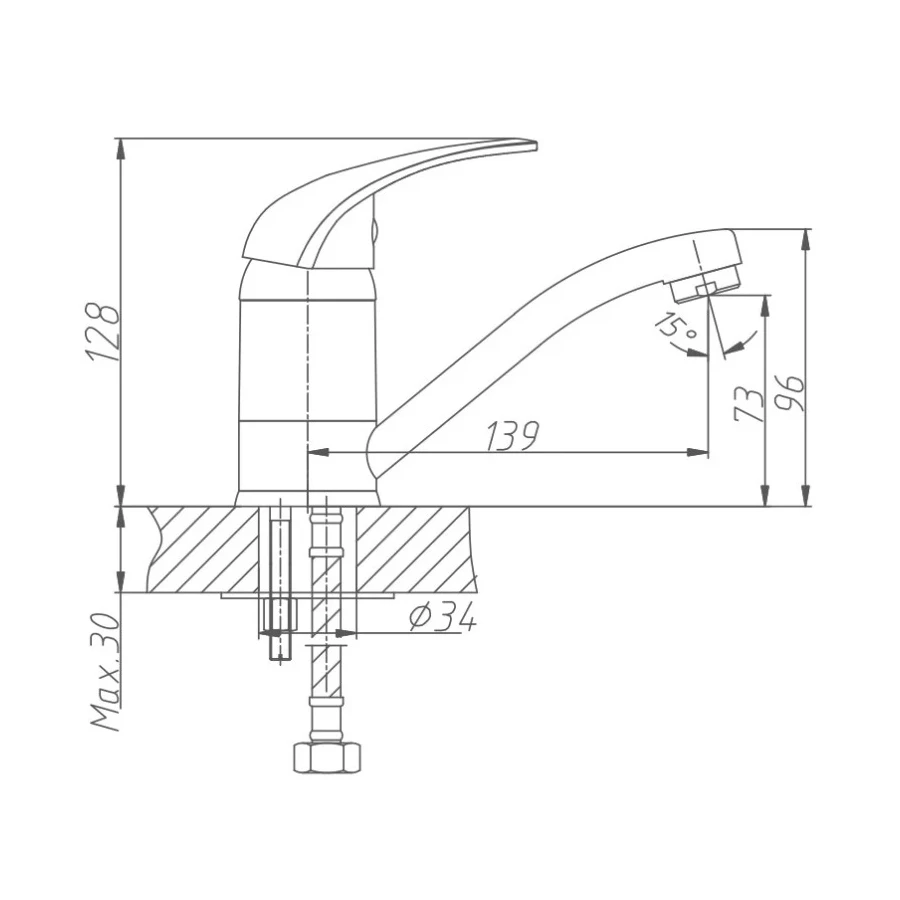 Смеситель для кухни Haiba HB4503