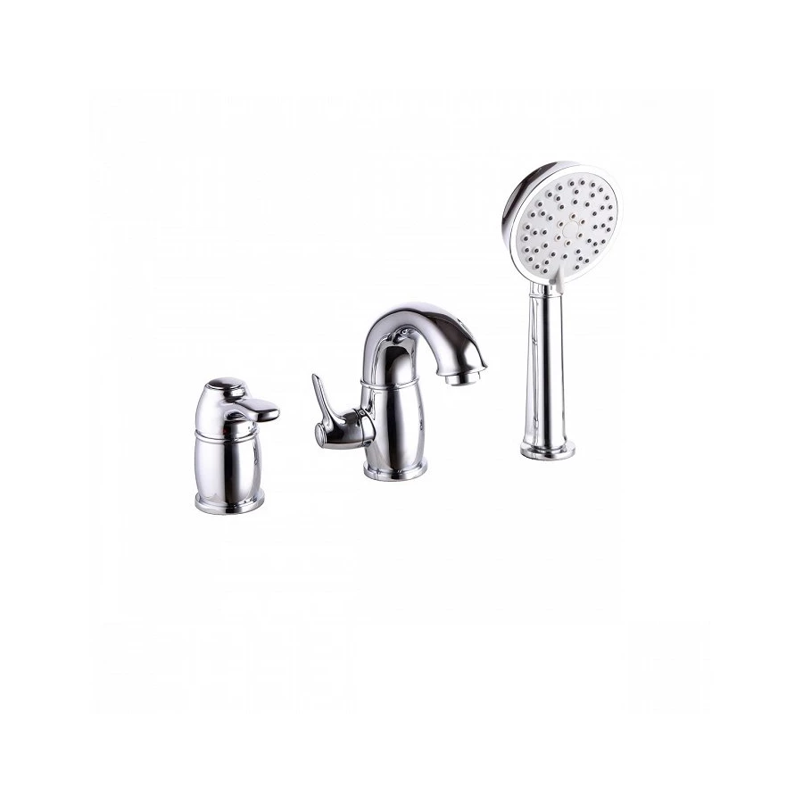 Смеситель на борт ванны Iddis Oldie OLDSB30i07 на 3 отверстия с керамическим дивертором хром