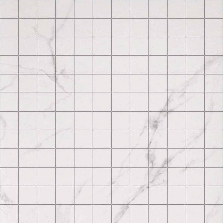 Мозаика Casalgrande Padana Marmoker Statuario Grigio Lucido глянцевая белая 2705517 30х30 см