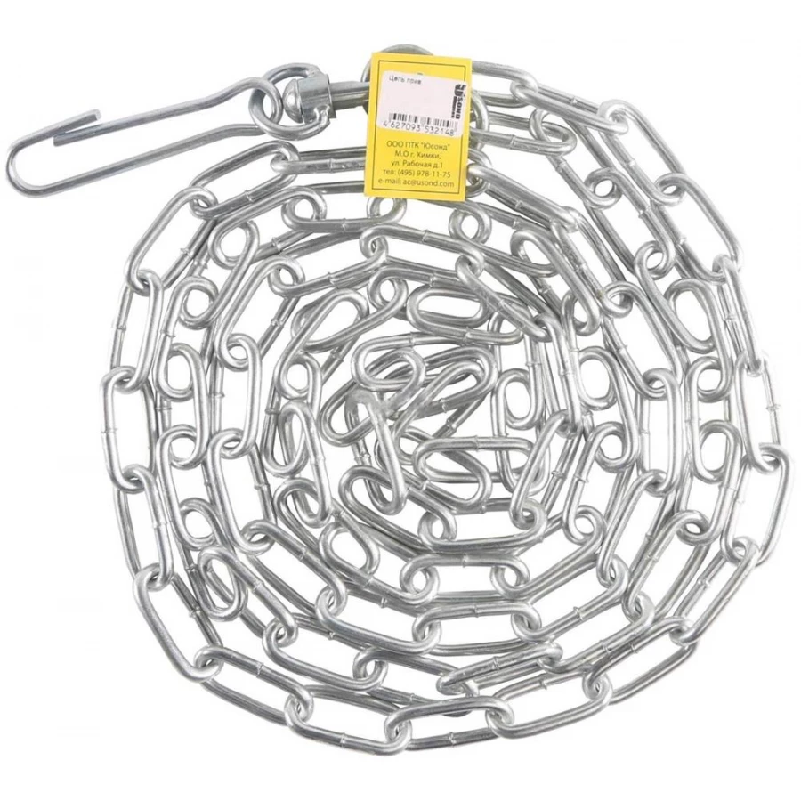 Цепь привязочная Usond длинное звено ц-072 532421 5 м 5х36 см