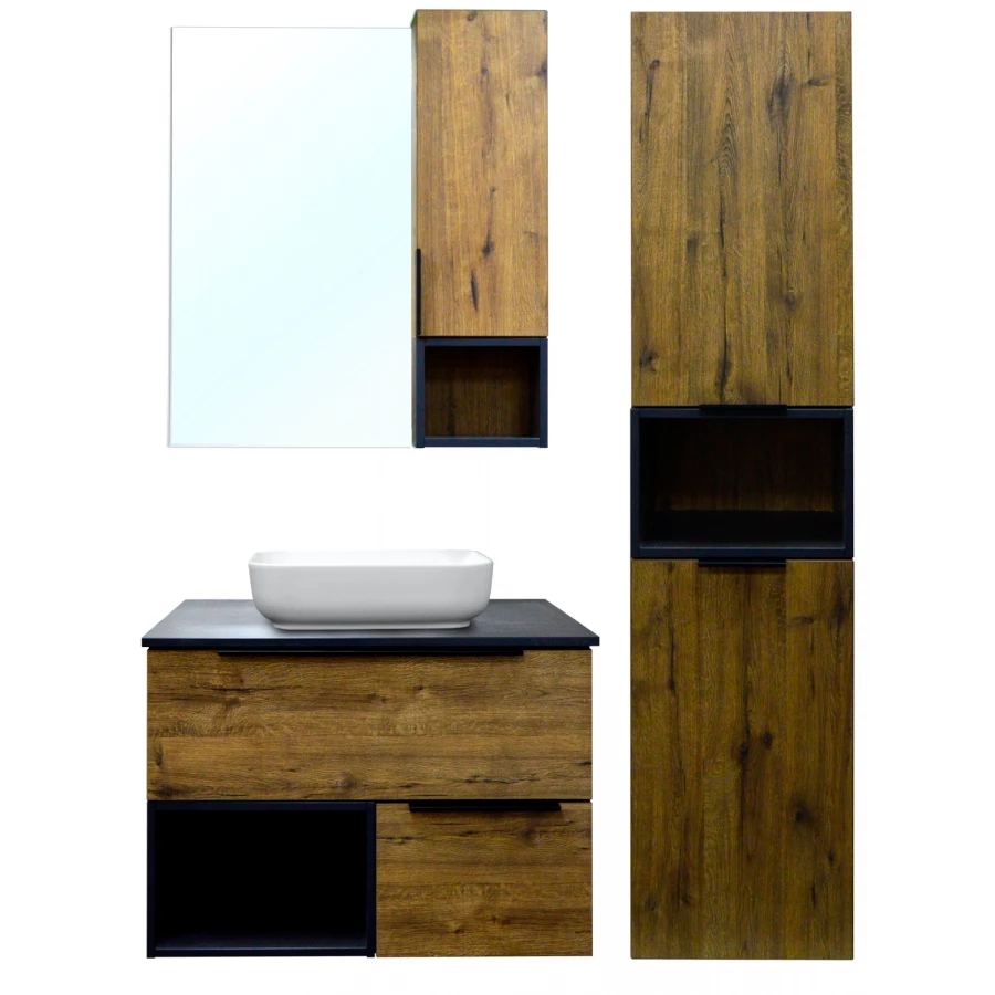 Тумба подвесная Azario Gris 90 с нишей цвет дуб веллингтон CS00080423 90х50х56 см