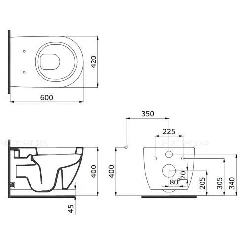 Унитаз подвесной Bocchi Fenice черный 1166-005-0129