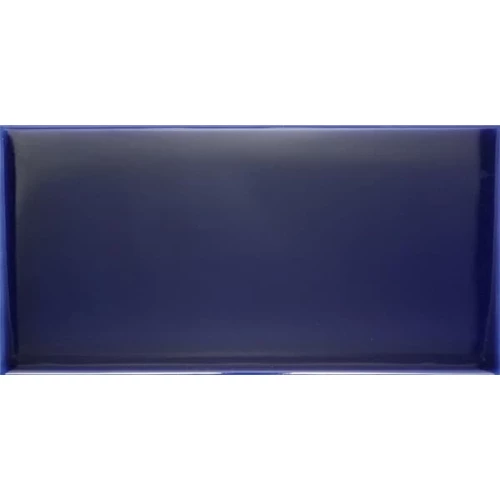 Плитка настенная Dar Ceramics Biselado/Liso Cobalto Brillo глянцевая синяя 20х10 см
