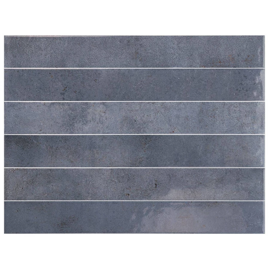 Плитка настенная Equipe Verticale Deep Royal глянцевая серая 31925 40х5 см