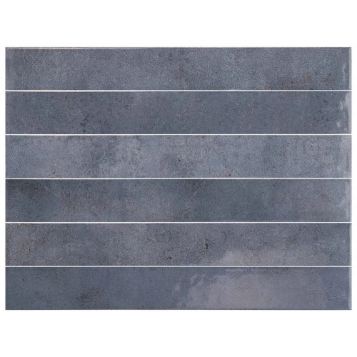 Плитка настенная Equipe Verticale Deep Royal глянцевая серая 31925 40х5 см