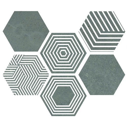 Керамогранит ITT Ceramic Pier17 Hexa Turquoise 26,7х23,2 см
