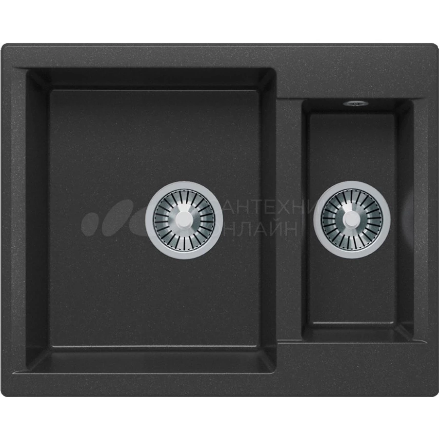 Кухонная мойка Polygran Brig-620 Polygran Brig -620 черный №16 62х50 см