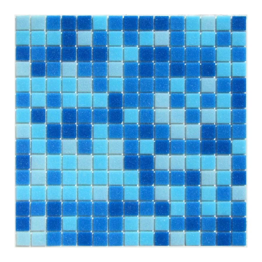 Мозаика Bonaparte Стеклянная мозаика Aqua 150 20х20 глянцевая голубая 32,7х32,7 см