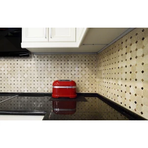 Мозаика Art&Natura Octagon Pattern Botticino Fiorito 49x49 Dark Imperador 15x15 глянцевая бежевая mm-octagon-bott+dark 30,5x30,5 см