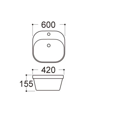 Раковина накладная Aquatek Амадео AQ5042-00 50х42х15 см