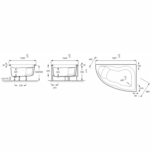 Акриловая ванна Jacob Delafon Micromega Duo R E60220RU-00 170x105 см