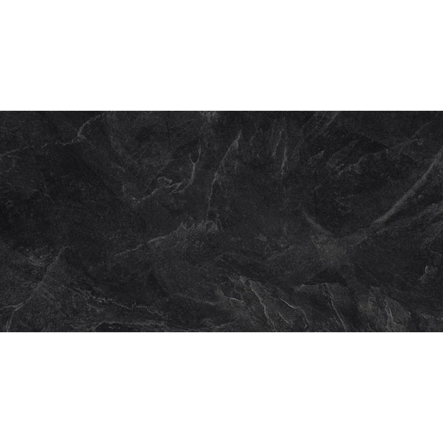 Керамогранит Laparet Archie Nero Pro R10GR STR матовый чёрный 120х60 см