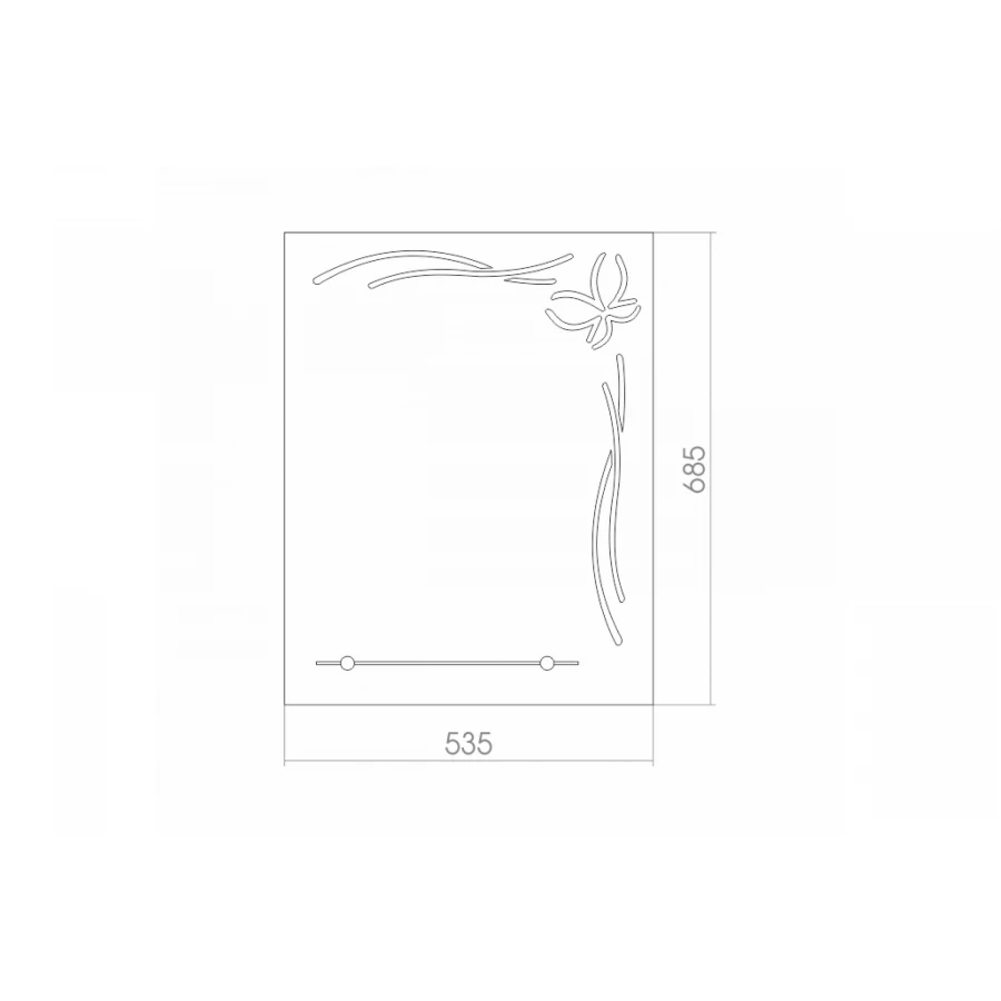 Зеркало без подсветки MixLine Альтаир 525444 53,5х68,5 см