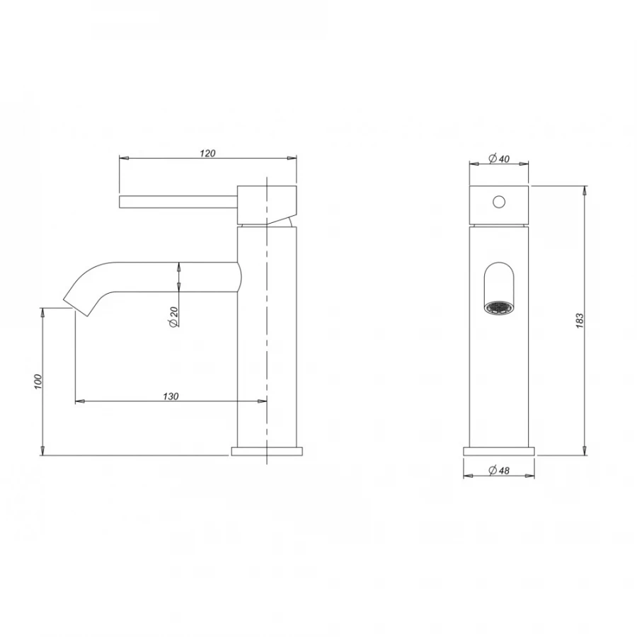 Смеситель для раковины Milacio Ultra MCU.550.GD золото