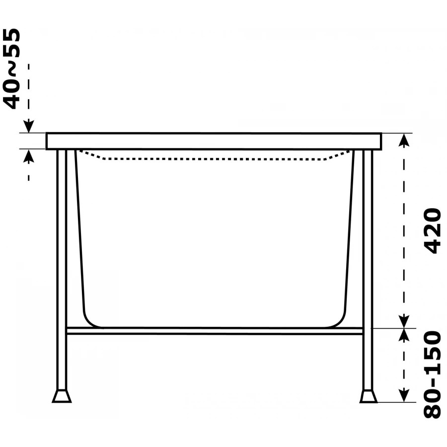 Ванна акриловая Azario Бали БАВ0105 180х80 см