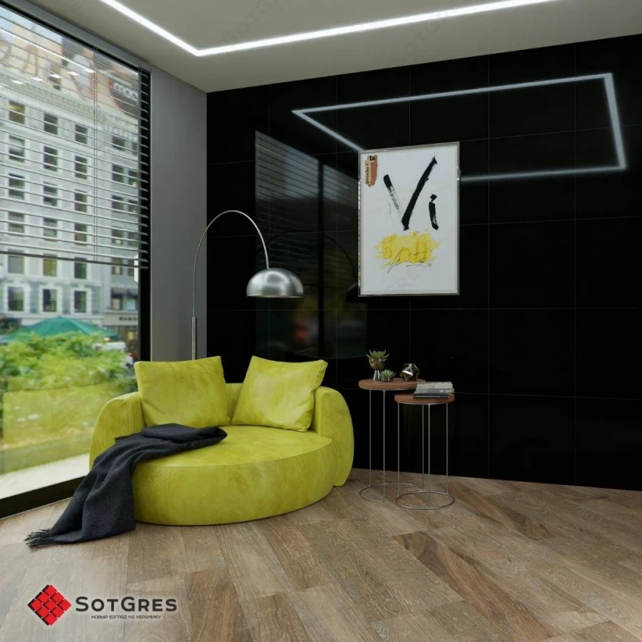 Керамогранит SotGres Black глянцевый 08A-058 60х60 см