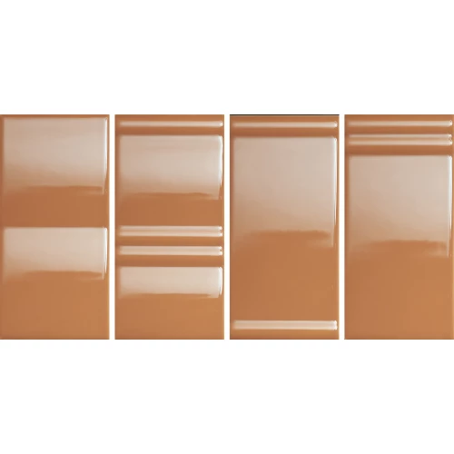 Плитка керамическая 41zero42 Му Сарамел Глоссй Микс / Mou Caramel Glossy Mix глянцевая коричневая 4101111 12,5х6,2 см