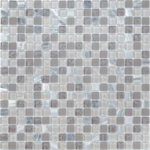 Мозаика из стекла и натурального камня Caramelle Mosaic Sitka серый 30,5x30,5 см