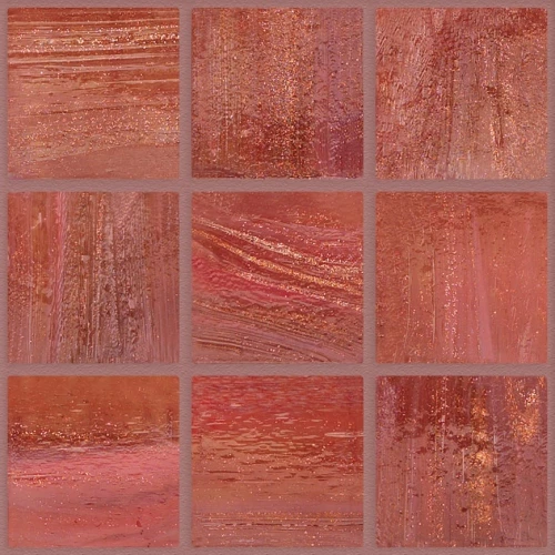 Мозаика стеклянная Trend Brillante Opale 264 с авантюрином 2x2 глянцевая красная Br264 31,6х31,6 см