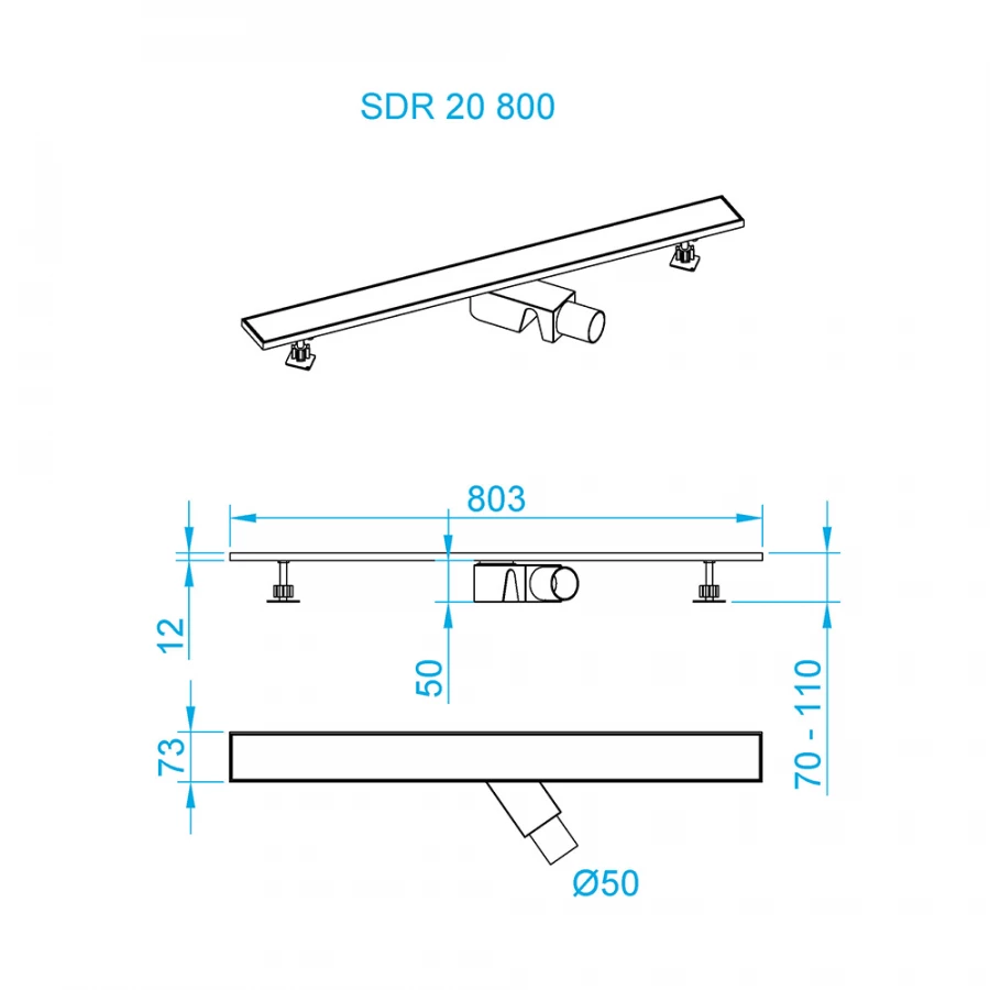 Душевой трап RGW SDR-20 47212080-01 80 см