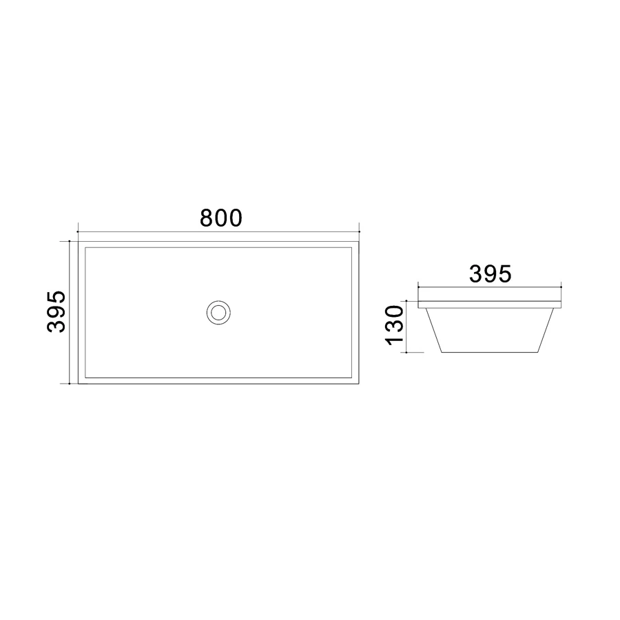 Раковина Azario накладная белая AZ-4277 80х39.5х13 см