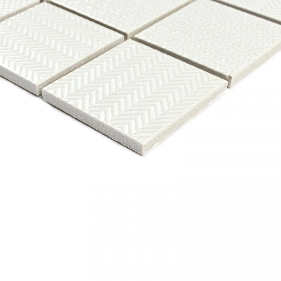 Мозаика Bonaparte Керамогранитная мозаика Nevada 48х48 глянцевая белая 30,6х30,6 см