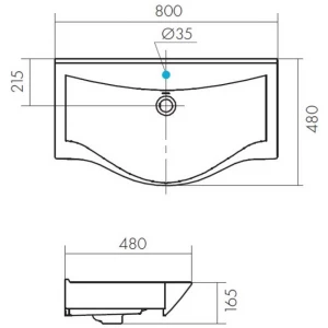 Умывальник Santek Беверли 1.WH30.2.422 80 см