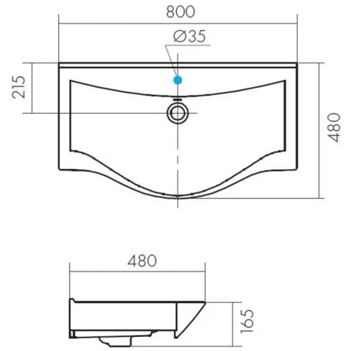 Умывальник Santek Беверли 1.WH30.2.422 80 см