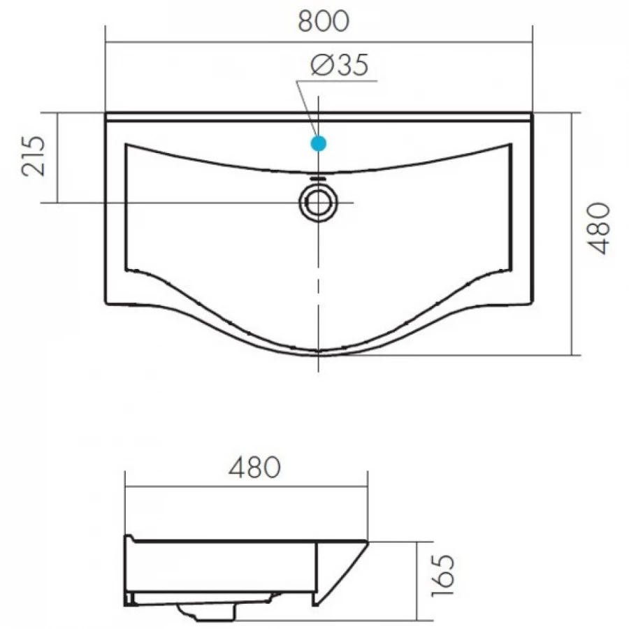 Умывальник Santek Беверли 1.WH30.2.422 80 см