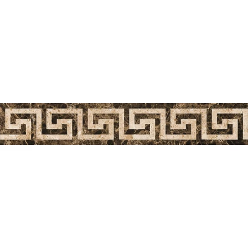 Керамогранит Marmocer Waterjet 12 Border глянцевый коричневый PJD-SDPH012 60x10 см