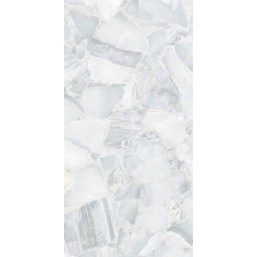 Керамогранит Seratonia Glossy Aqua Stone Light светло-голубой 120х60 см