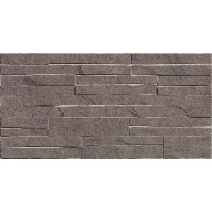 Плитка настенная Alma Ceramica Discover рельефная глянцевая коричневая TWU2550DCV24 50х24,9 см