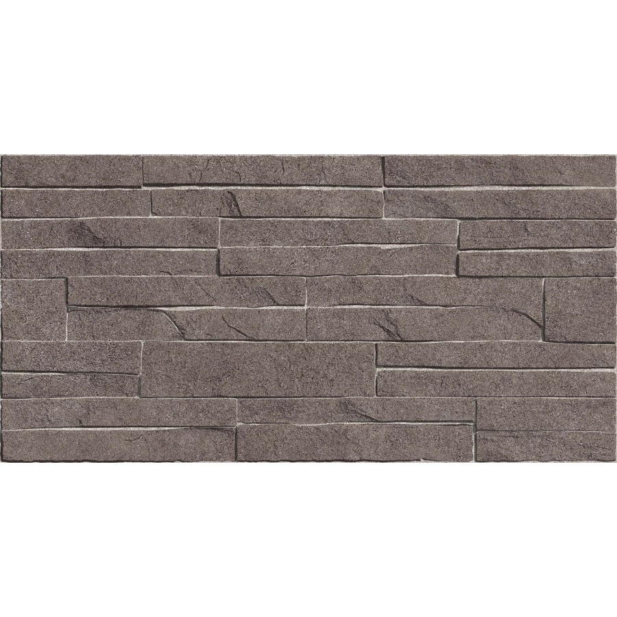 Плитка настенная Alma Ceramica Discover рельефная глянцевая коричневая TWU2550DCV24 50х24,9 см