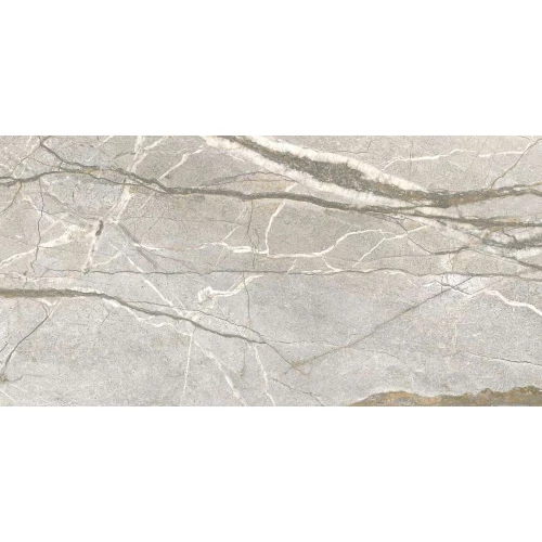 Керамогранит Flaviker Supreme Hedonism Silver Roots Lux глянцевый серый PF60017241 120х60 см