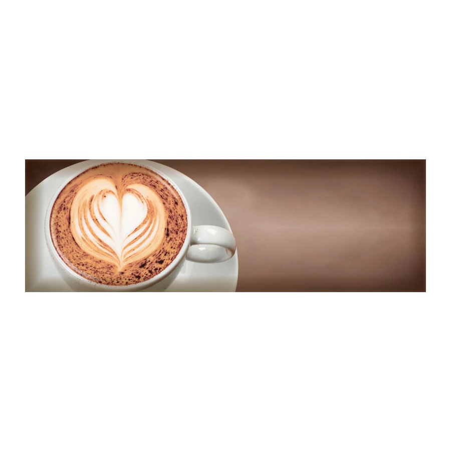 Плитка настенная Absolut Keramika Monocolor Decor Coffee Capuccino Marron A глянцевая коричневая AK0691 30х10 см