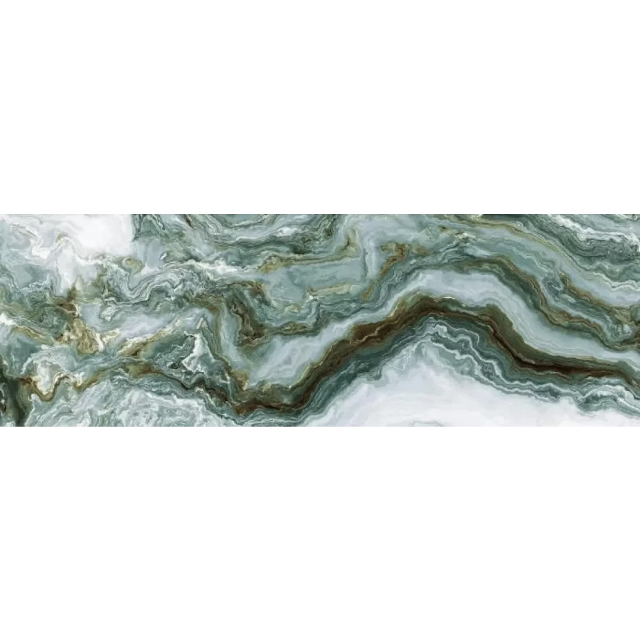 Плитка настенная Primavera Hypnose Malachite B Glossy глянцевая зеленая GL17B 90х30 см