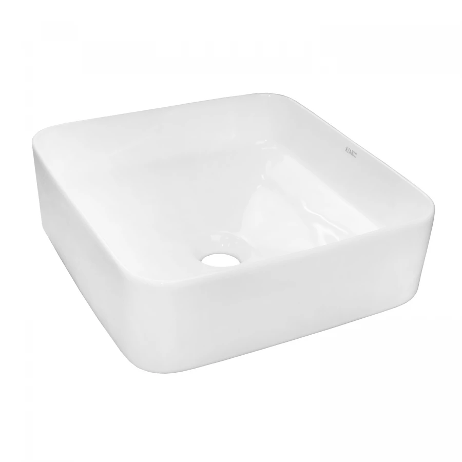 Раковина-чаша Azario накладная квадратная белый глянец AZ-2283 37.5x37.5x13.5 см