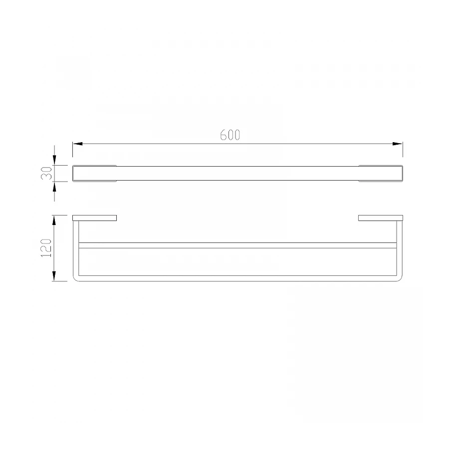 Полотенцедержатель двойной Abber Westen черный матовый AA1757B
