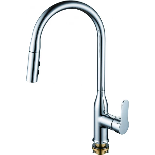 Смеситель одноручный для кухни с поворотным изливом и вытяжной лейкой Rush Tenerife TE2835-24 хром