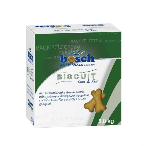 Лакомство для собак Bosch Biscuit бисквит с чувствительным пищеварением ягненок с рисом 5 кг 