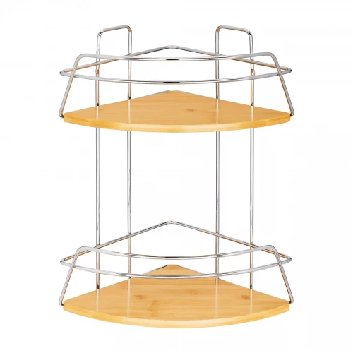 Полка угловая ЧМЗ Модулус Бамбук 509-005-01 хром 22х22х37,4 см