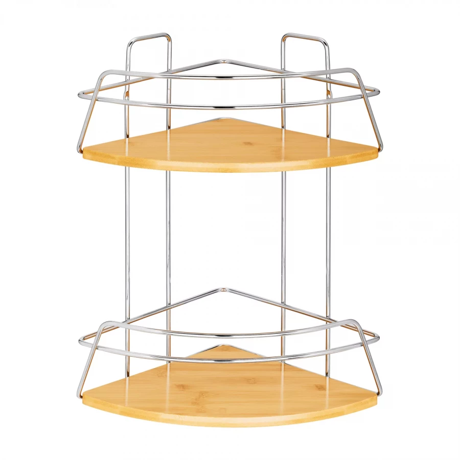 Полка угловая ЧМЗ Модулус Бамбук 509-005-01 хром 22х22х37,4 см