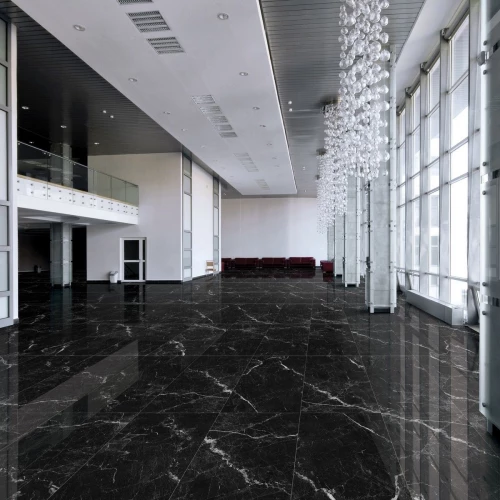 Керамогранит Neodom Marble Nero Creta Polished глянцевый черный CV20202 120x60 см