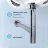 Металлический сифон для раковины Wellsee Drainage System 182114000, цвет хром